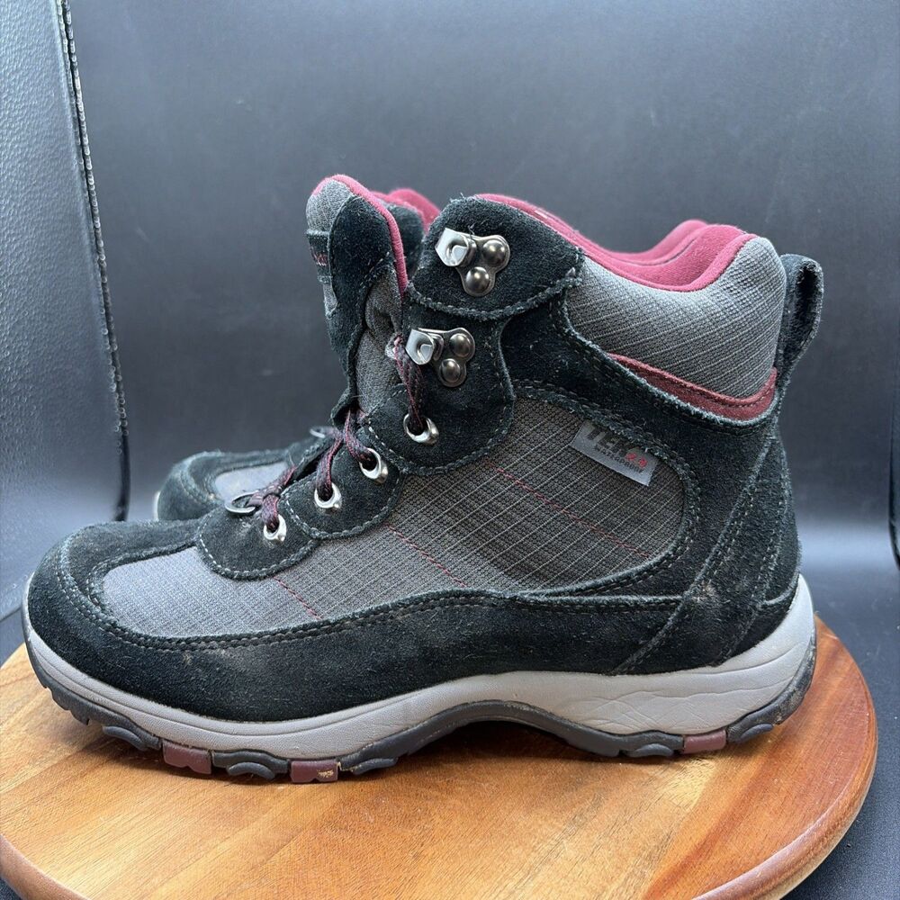 L.L. Bean TEK 2.5 Womens Size 8 Hiking Boots Primaloft Mid Black Suede